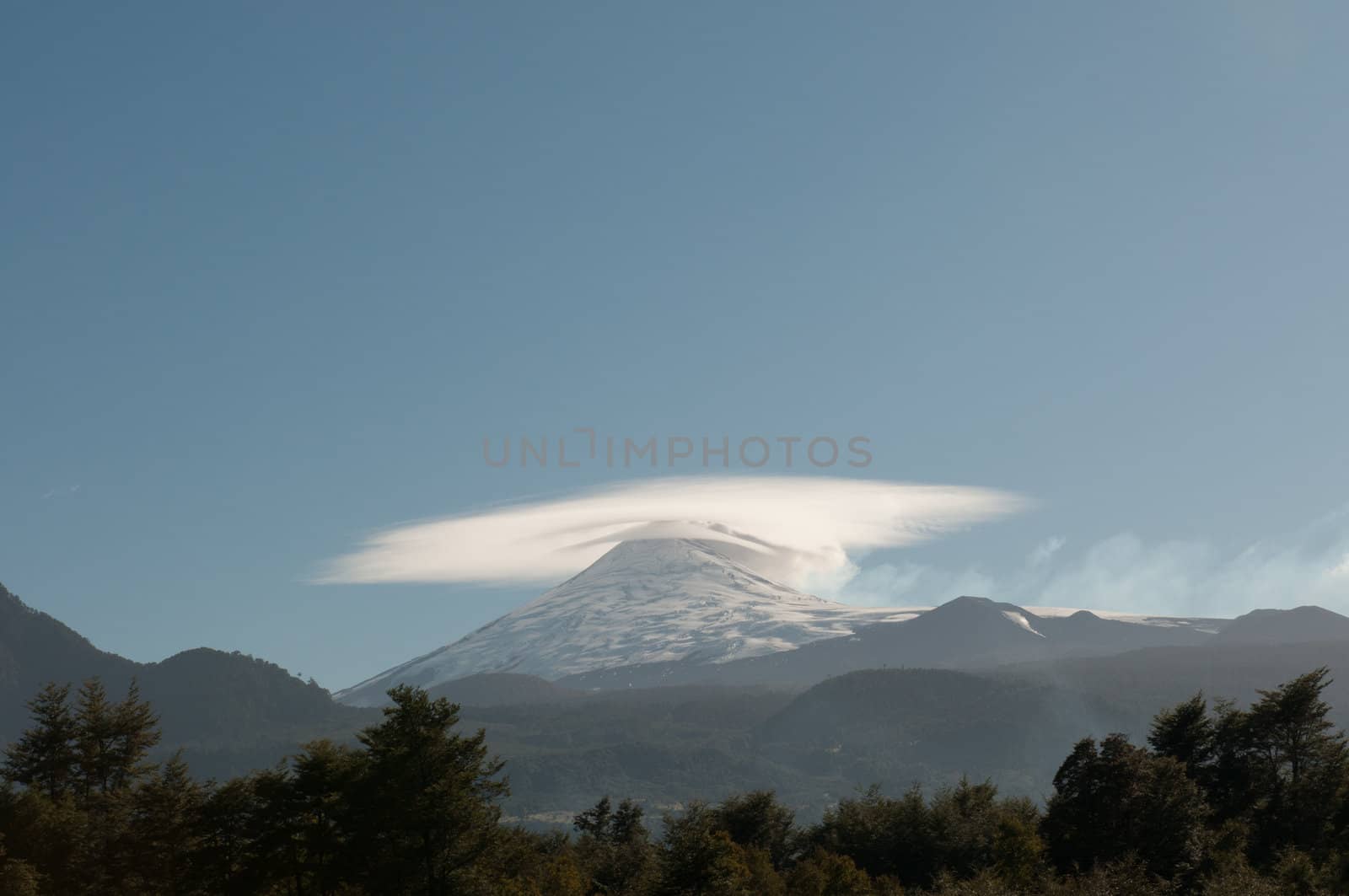 Double Cones of the Villarica Volcano in Chile by bigmagic