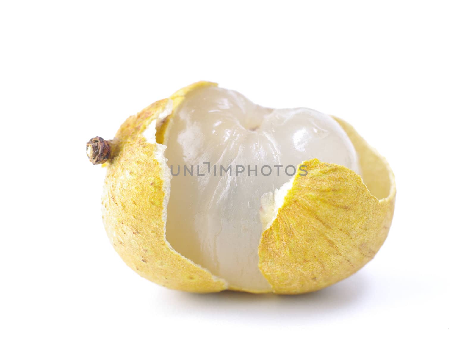 Fresh longan on the white background 