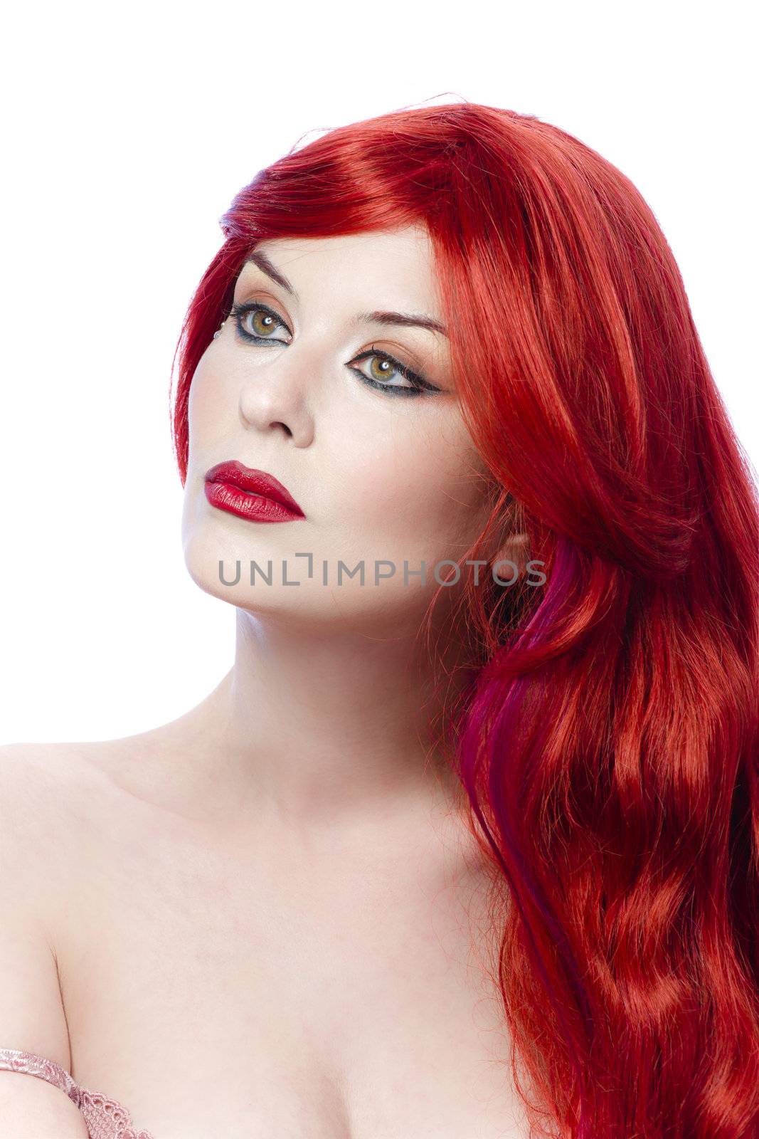 Skincare, Face of a beautiful young woman with redhair
