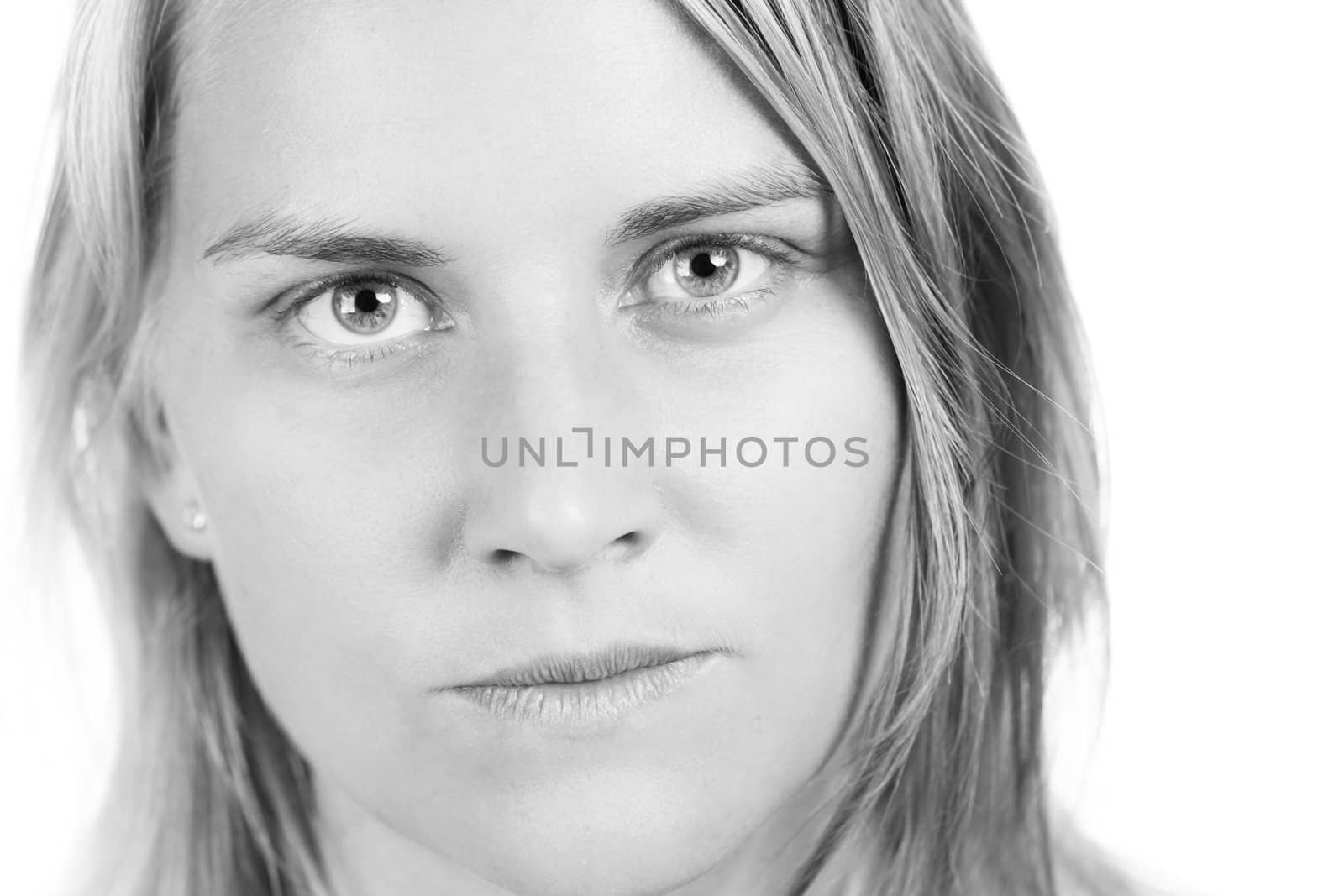 Close-up portrait of serious woman by Jaykayl