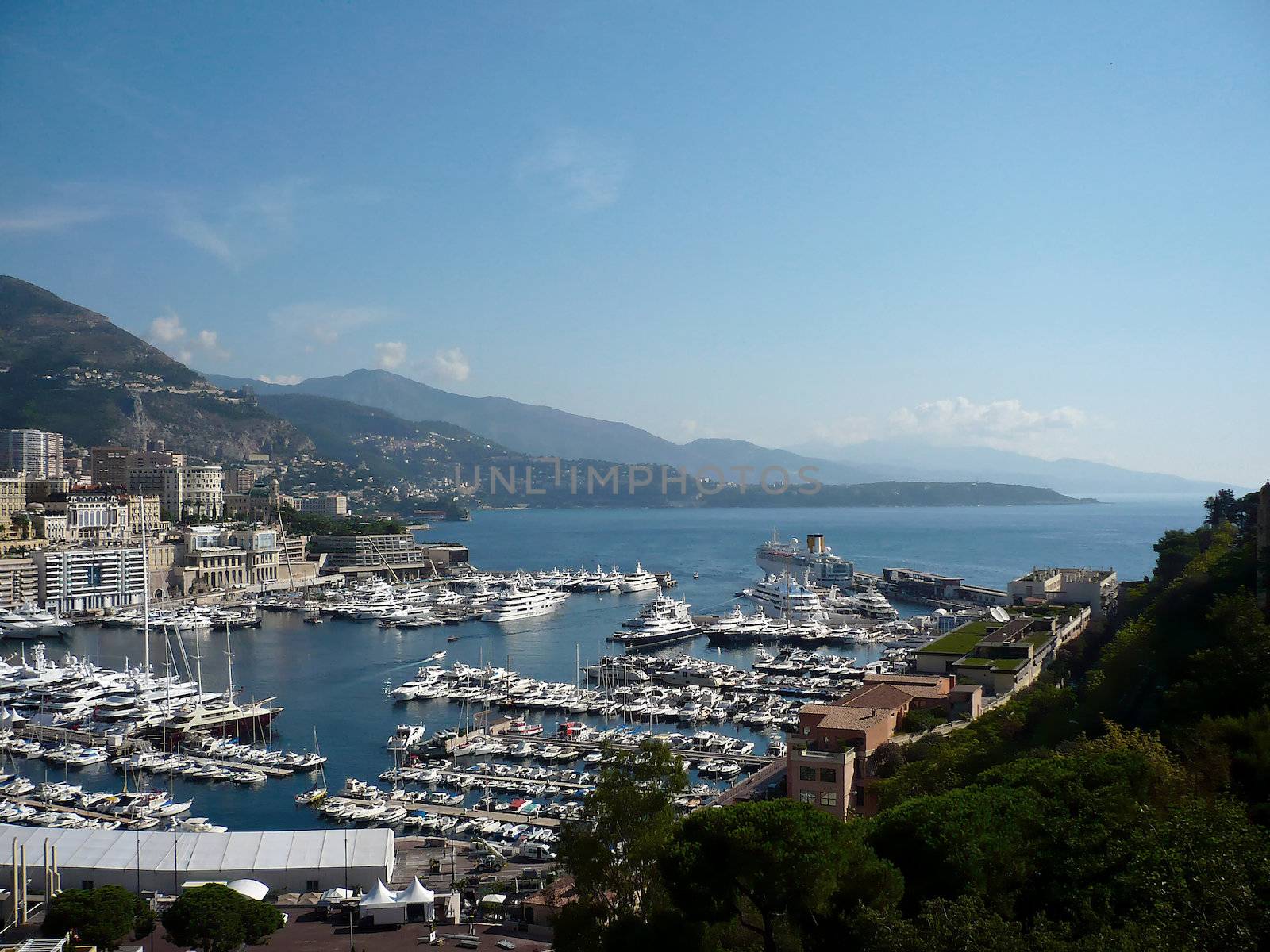 View of luxury yachts in harbor of Monaco