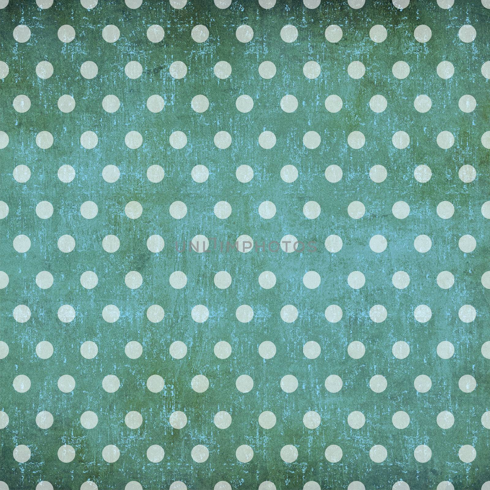 Abstract polka dot vintage background by cienpies