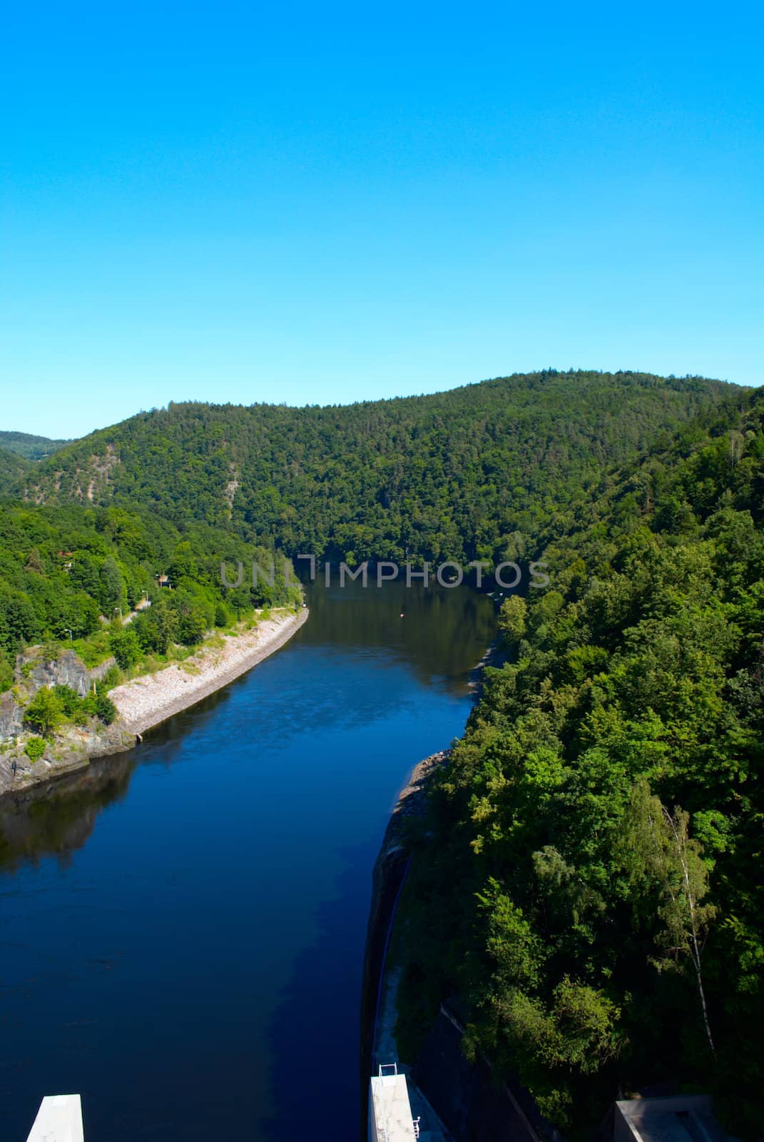 A beautiful mountain river in summer