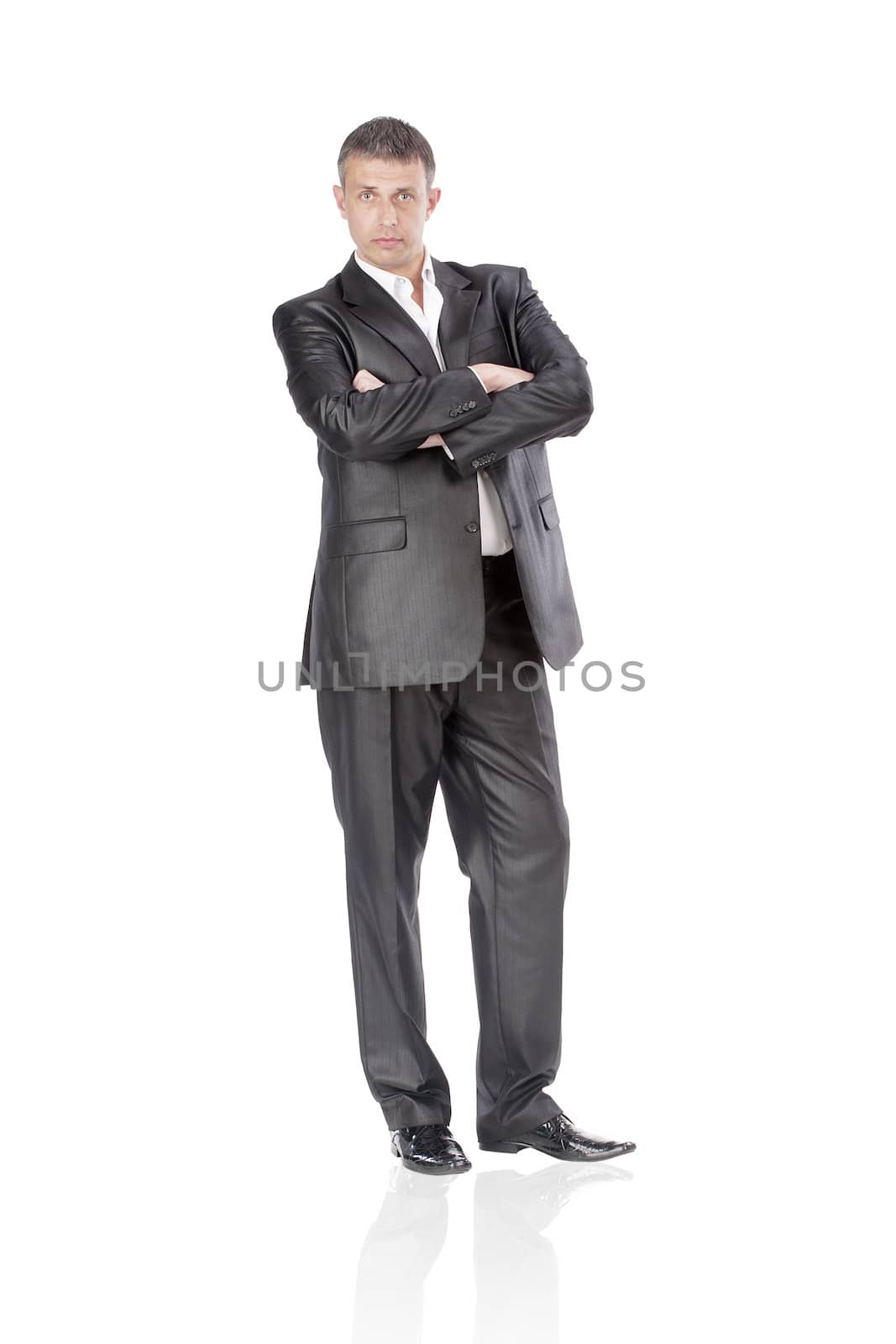 The elegant  businessman  on a white background