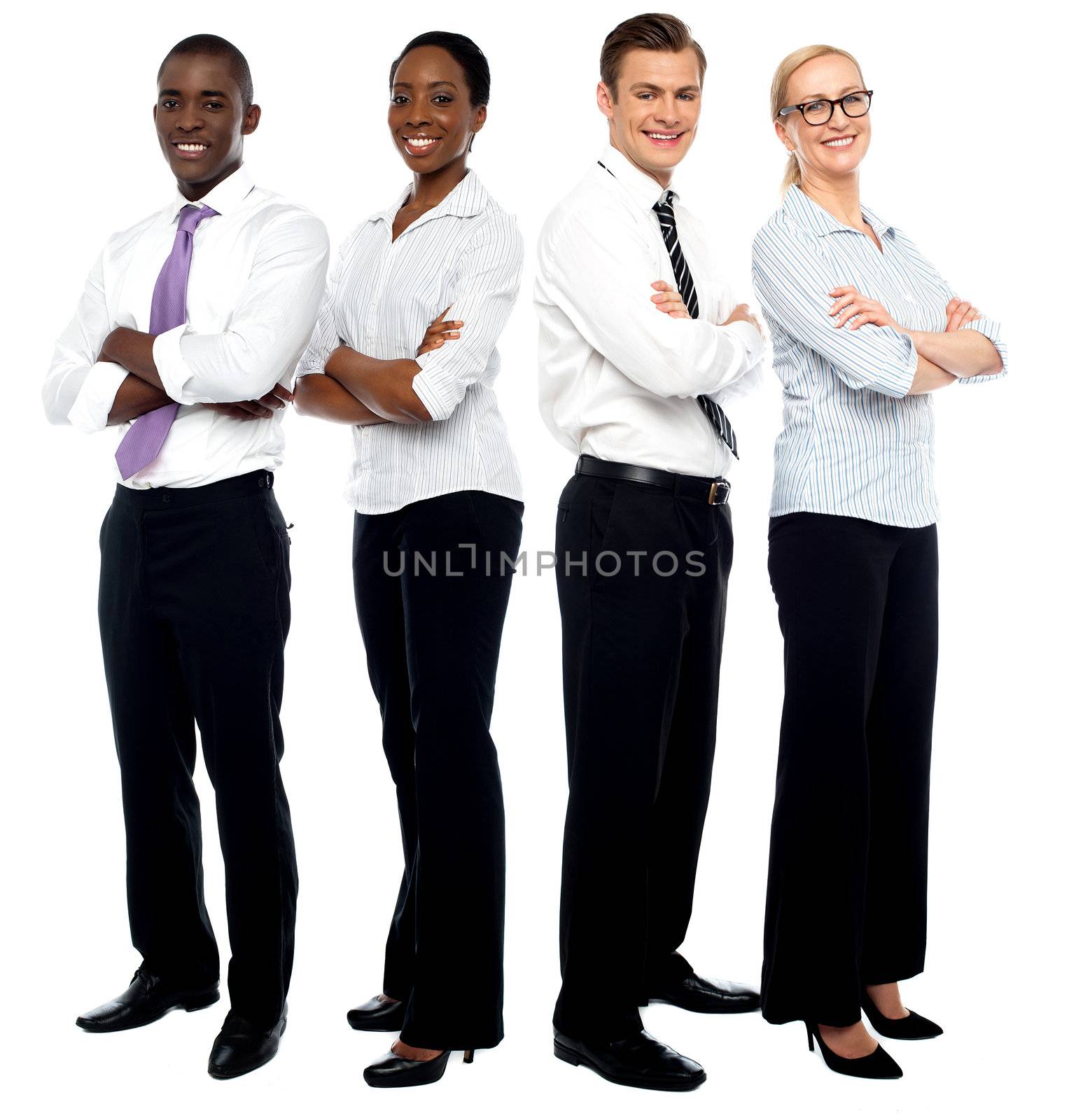 The elite business team by stockyimages