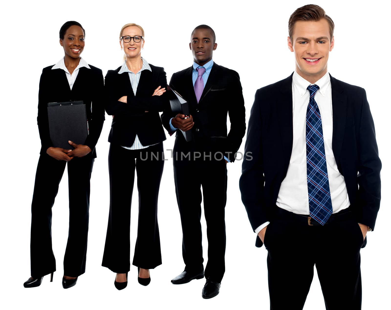 Group of business people smiling by stockyimages