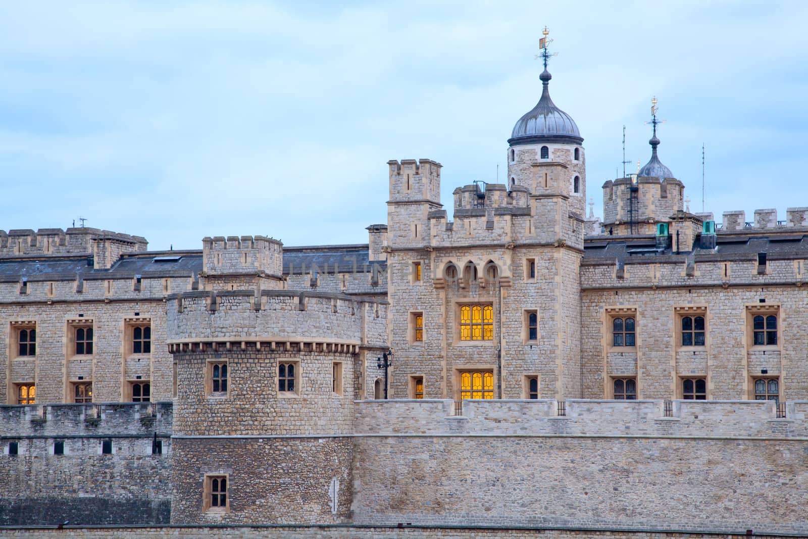 Tower of London at dusk, England United Kingdom
