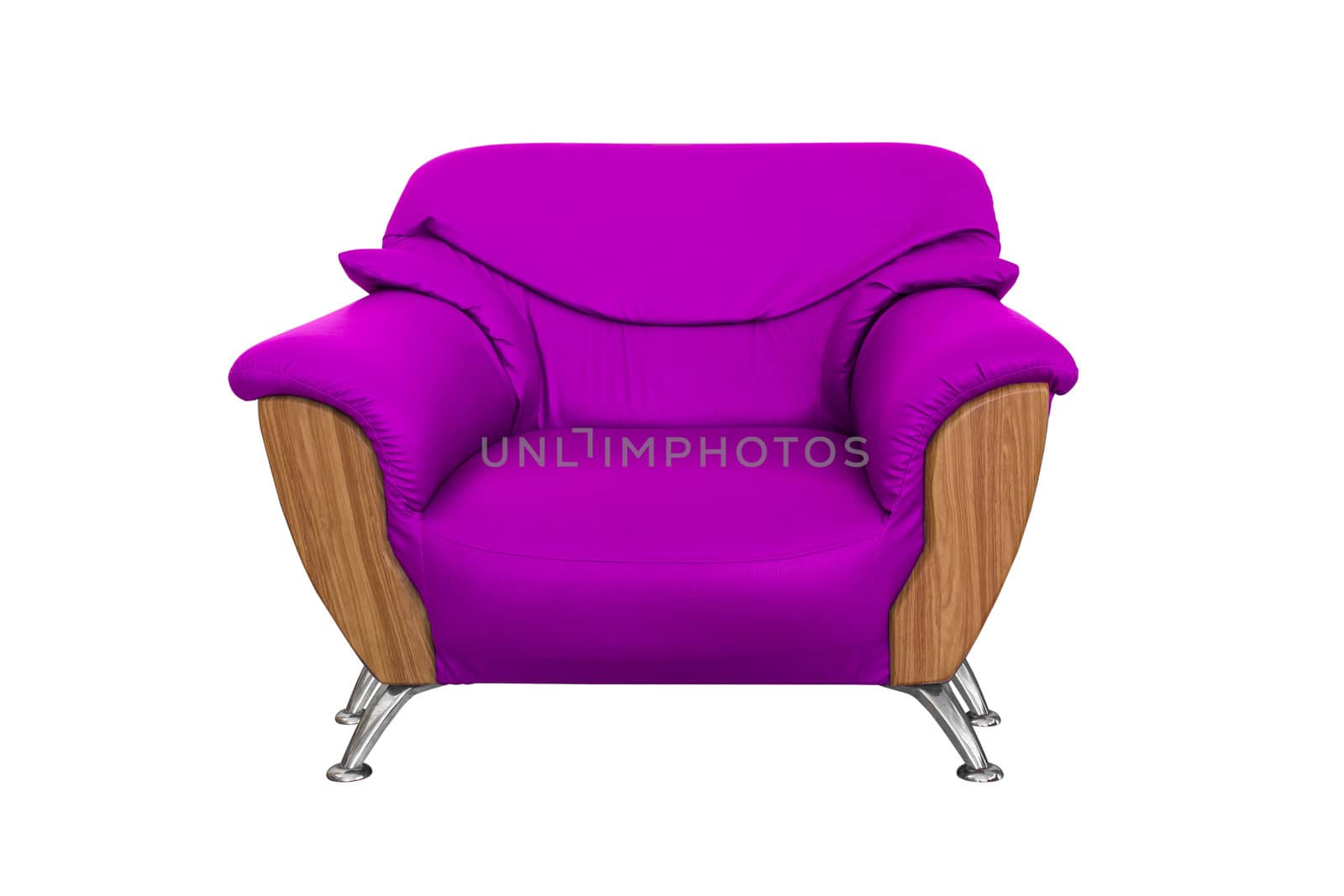 Modern Purple sofa isolated on white background