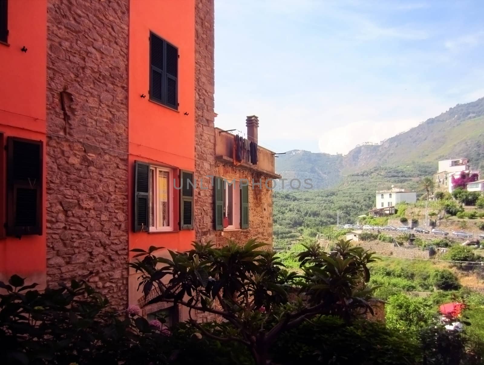 Village on Italian Coast in Liguria