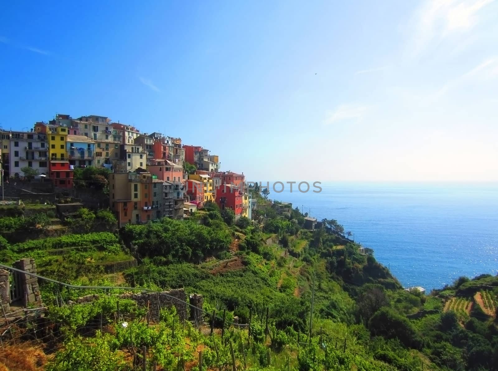 Village on Italian Coast in Liguria