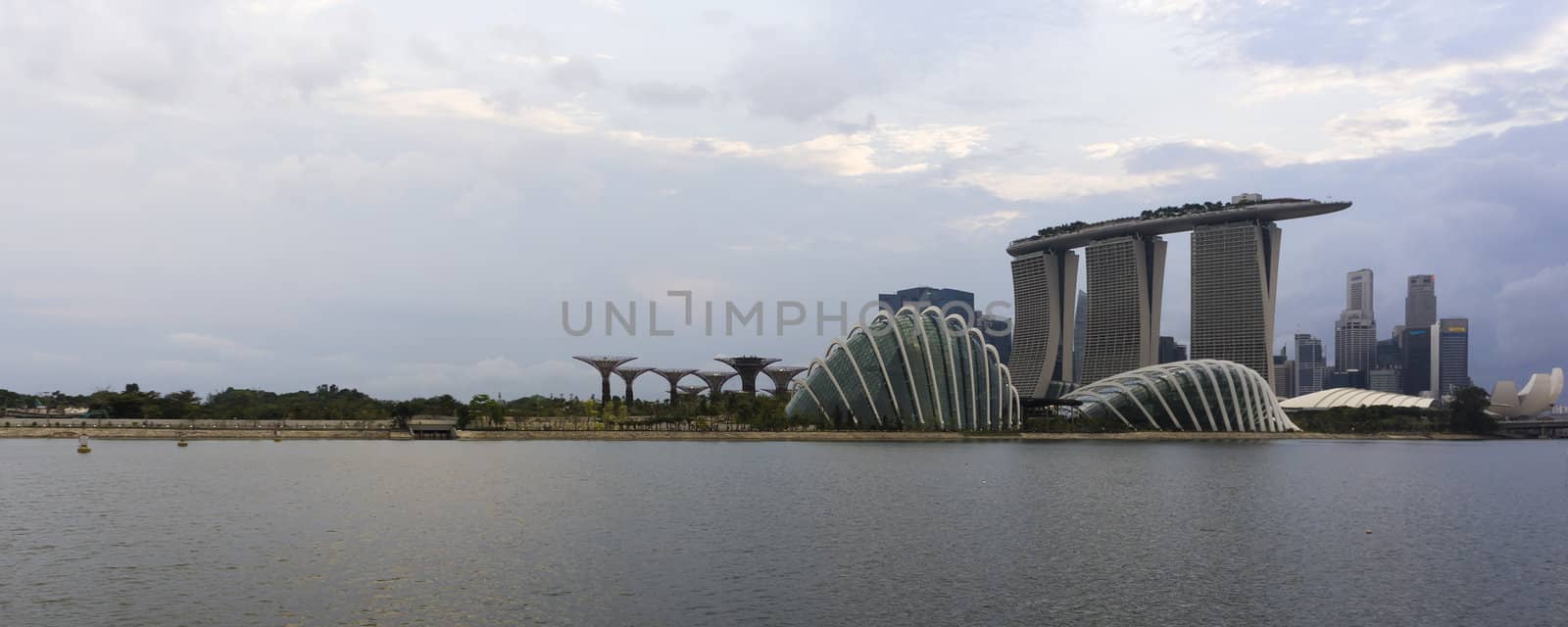 Panorama shot of Singapore Skyline during day.