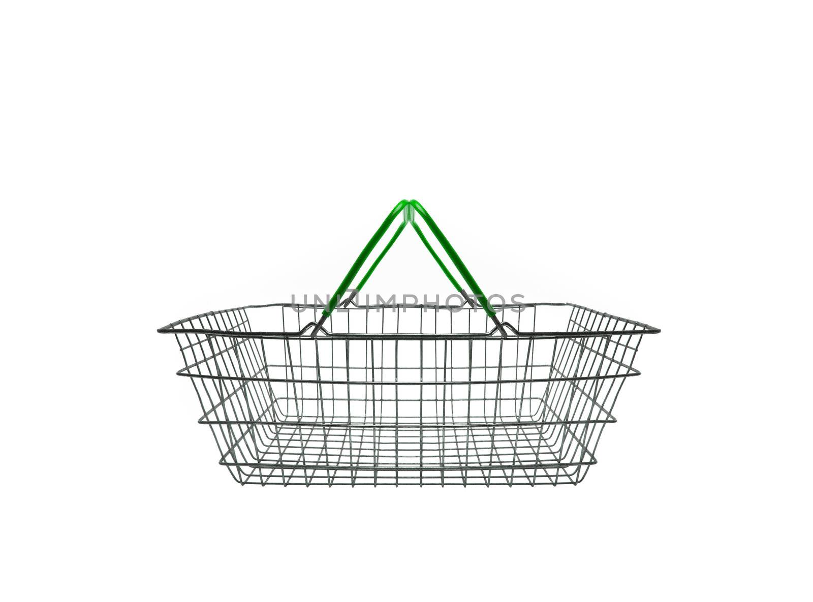 shopping basket on white background