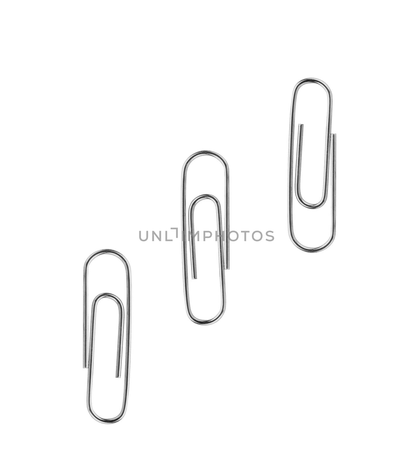 Paper clip isolated on white background