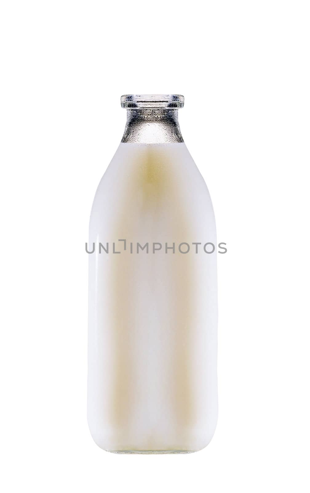 milk bottle isolated on white