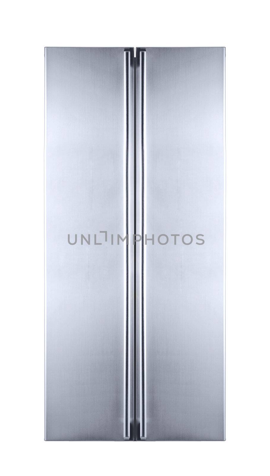 double door freezer isolated