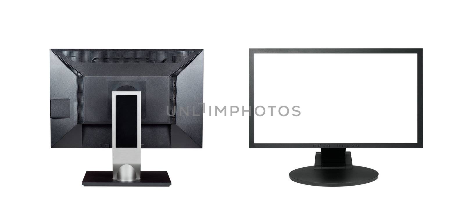 Two monitors isolated