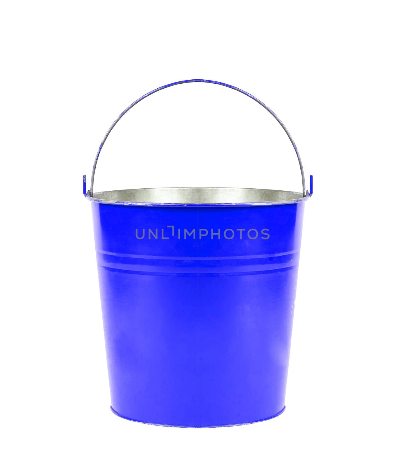 blue bucket isolated