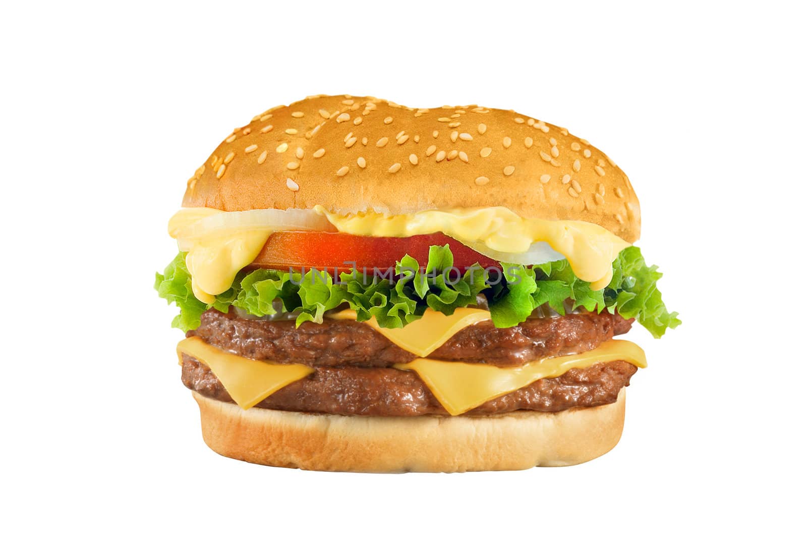 hamburger isolated on white