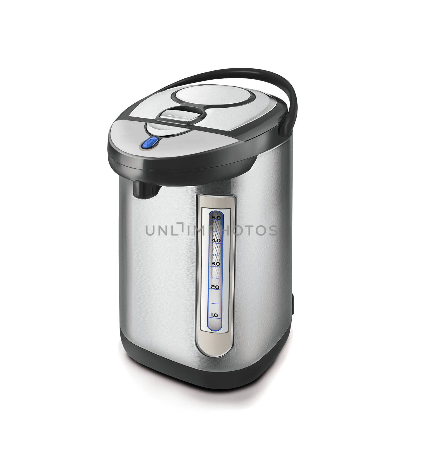 modern big kettle isolated on white background