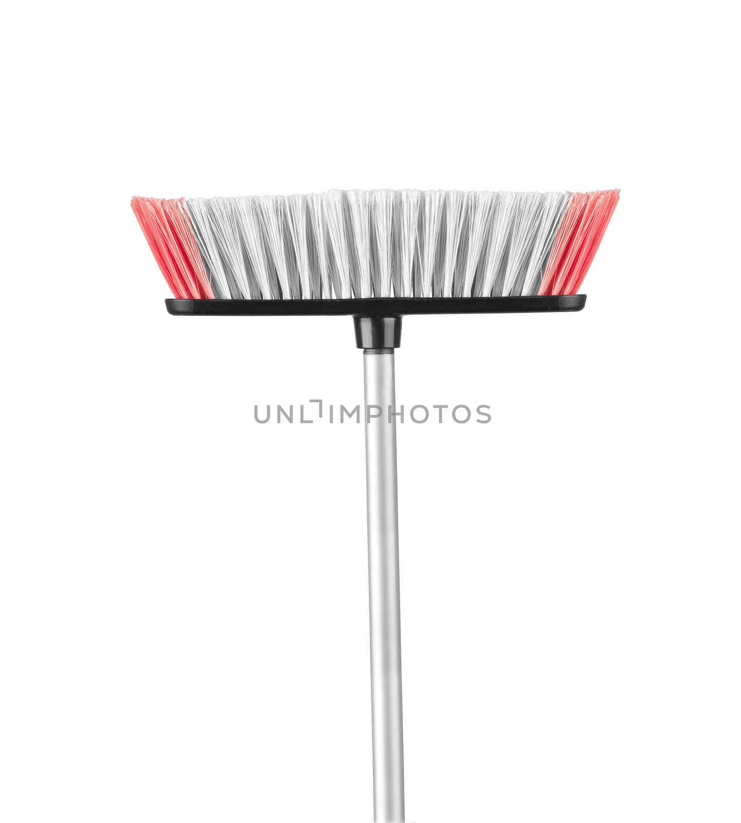 Beautiful pinkwith white mop on a white background