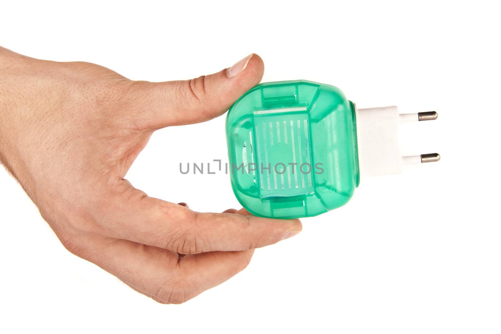 electric device for protection against mosquitoes in hand