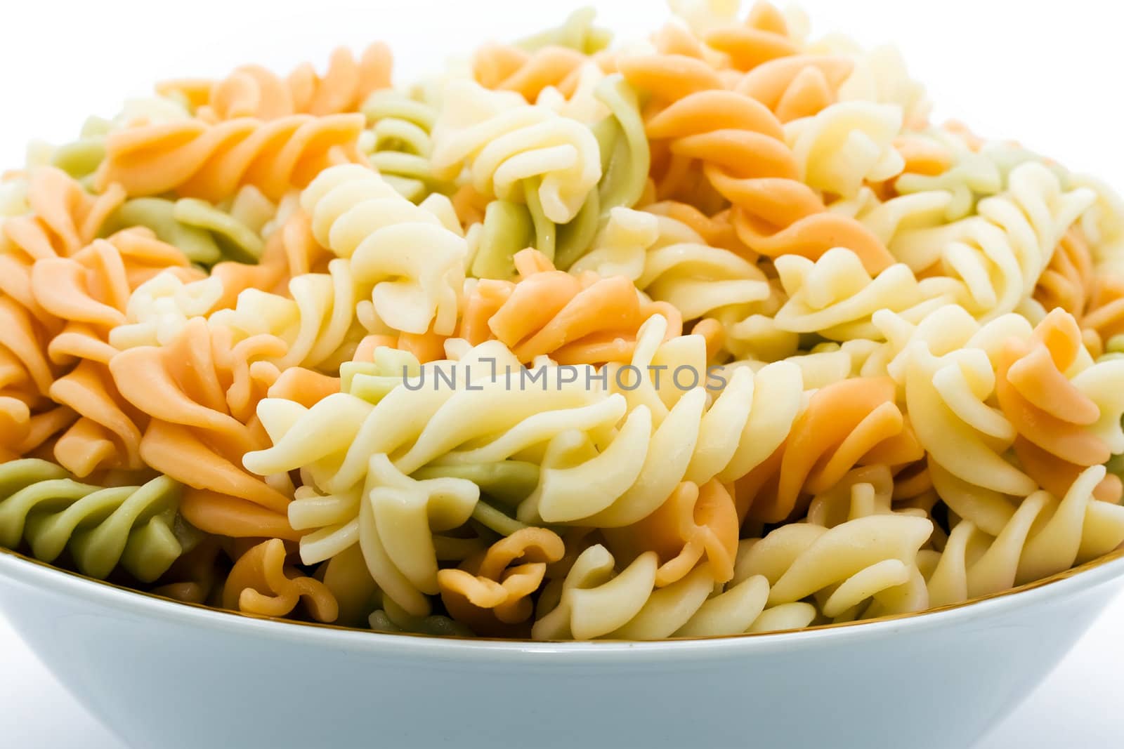 Italian pasta isolated on white