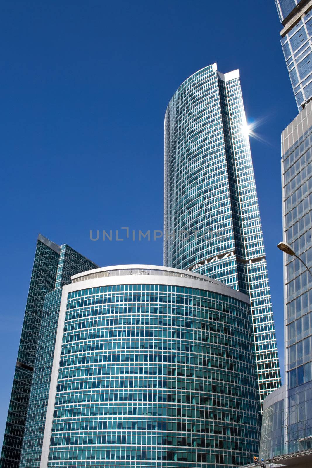new skyscrapers business center in Moscow city, Russia