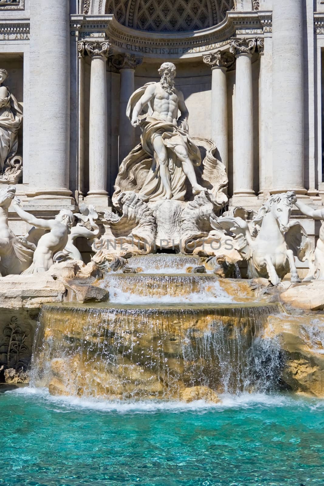 Beautiful sightseeing Trevi fountain in Rome, Italy