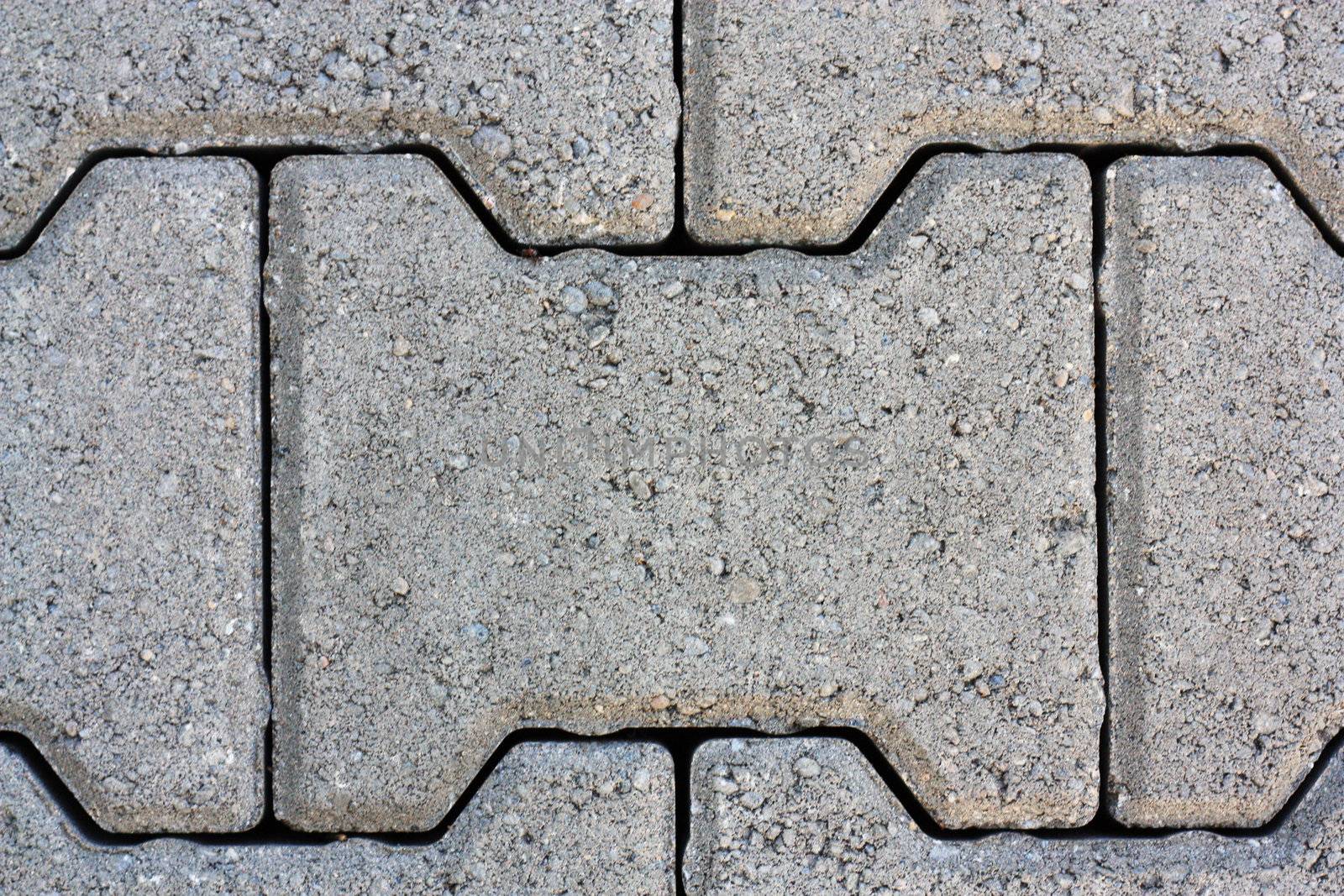 Connection of figured bricks