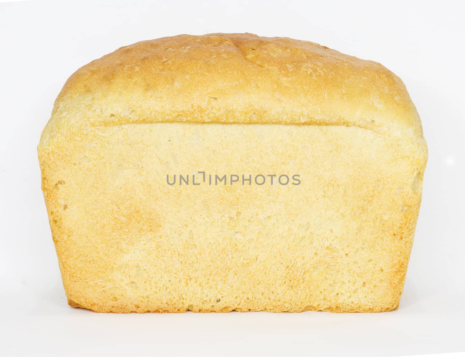 White bread loaf isolated on white background 