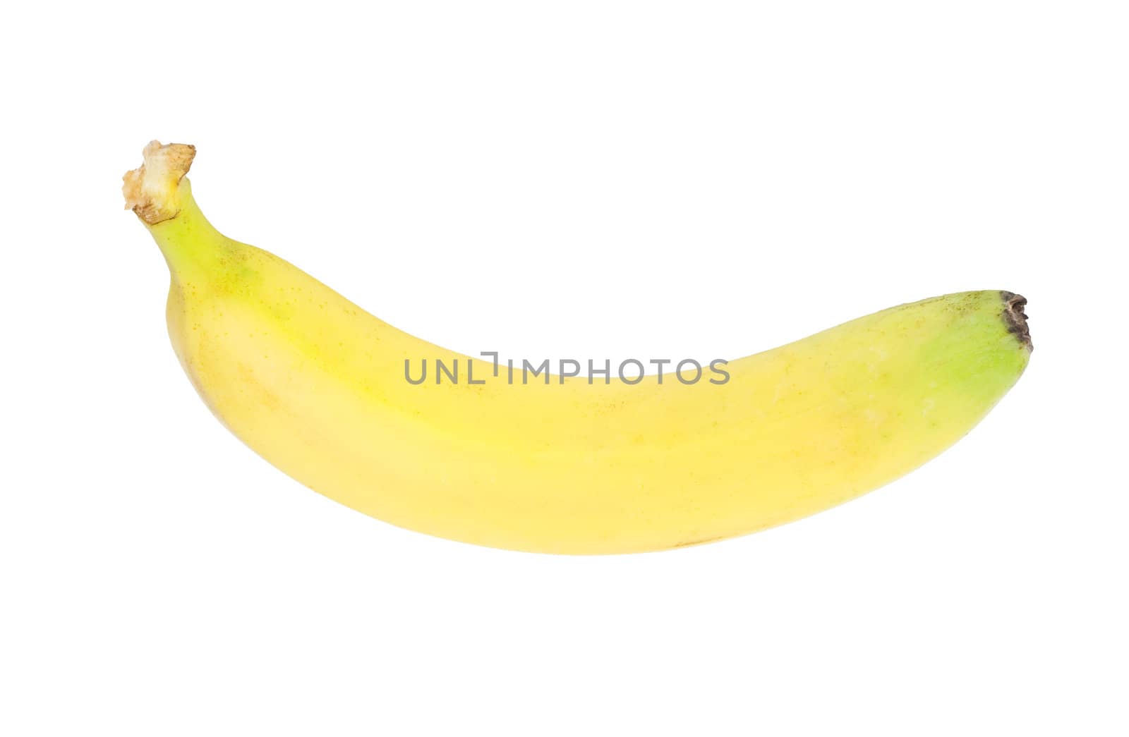 Ripe banana isolated on white background 
