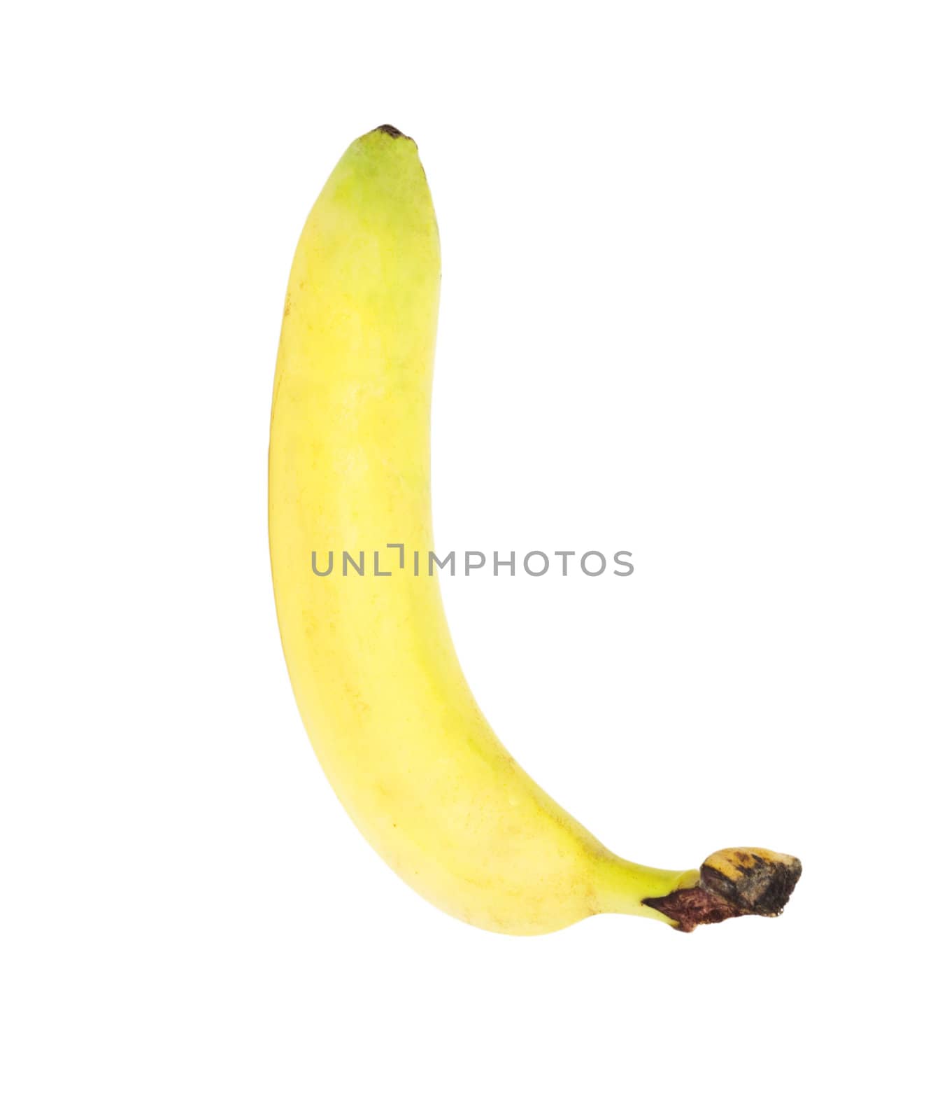 Ripe banana isolated on white background  by schankz
