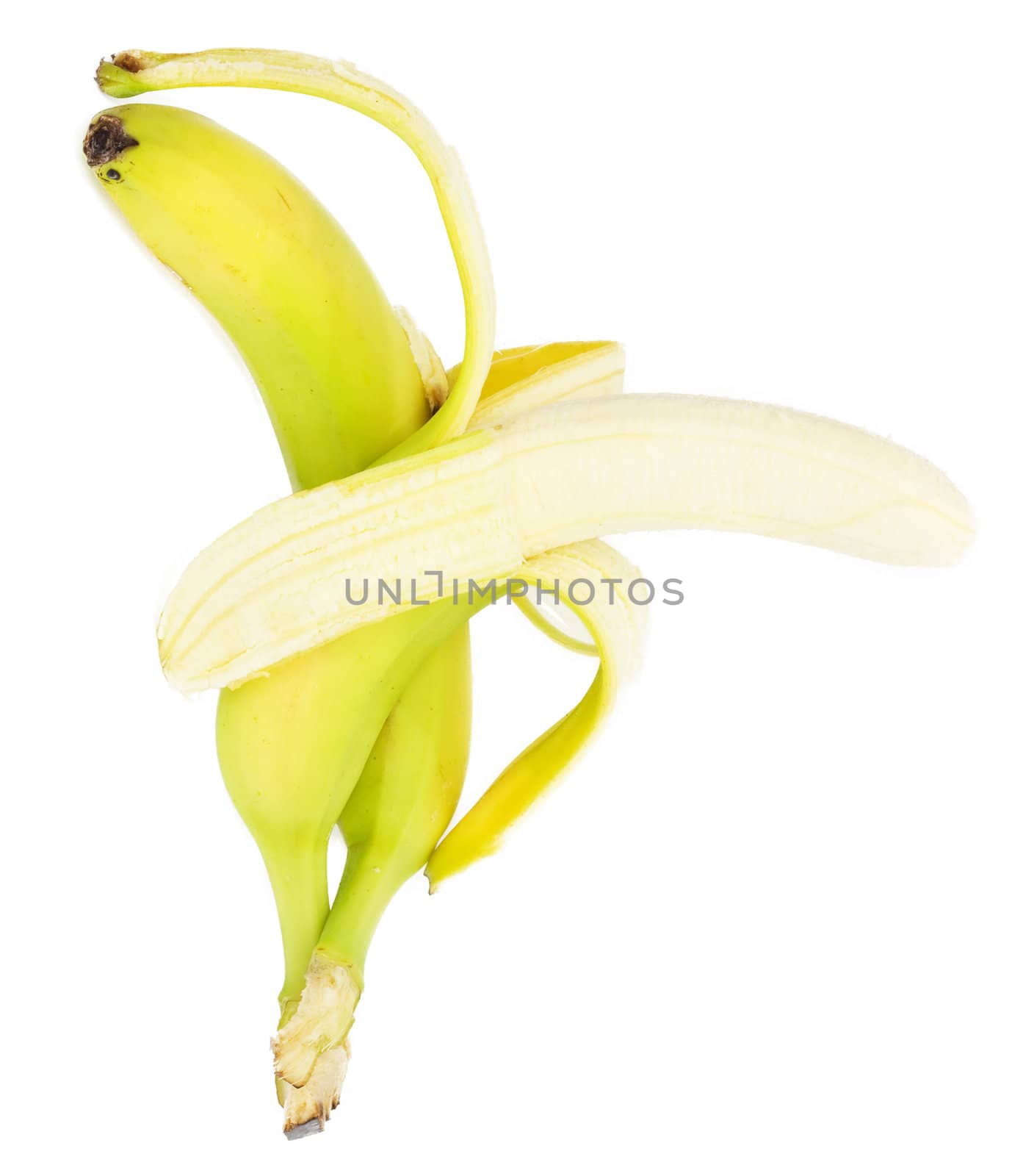Open banana isolated  by schankz