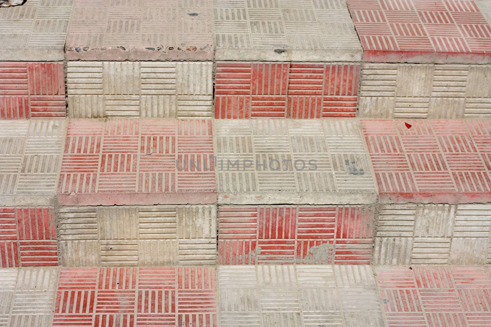 A abstract stairs with ceramic tiles. 