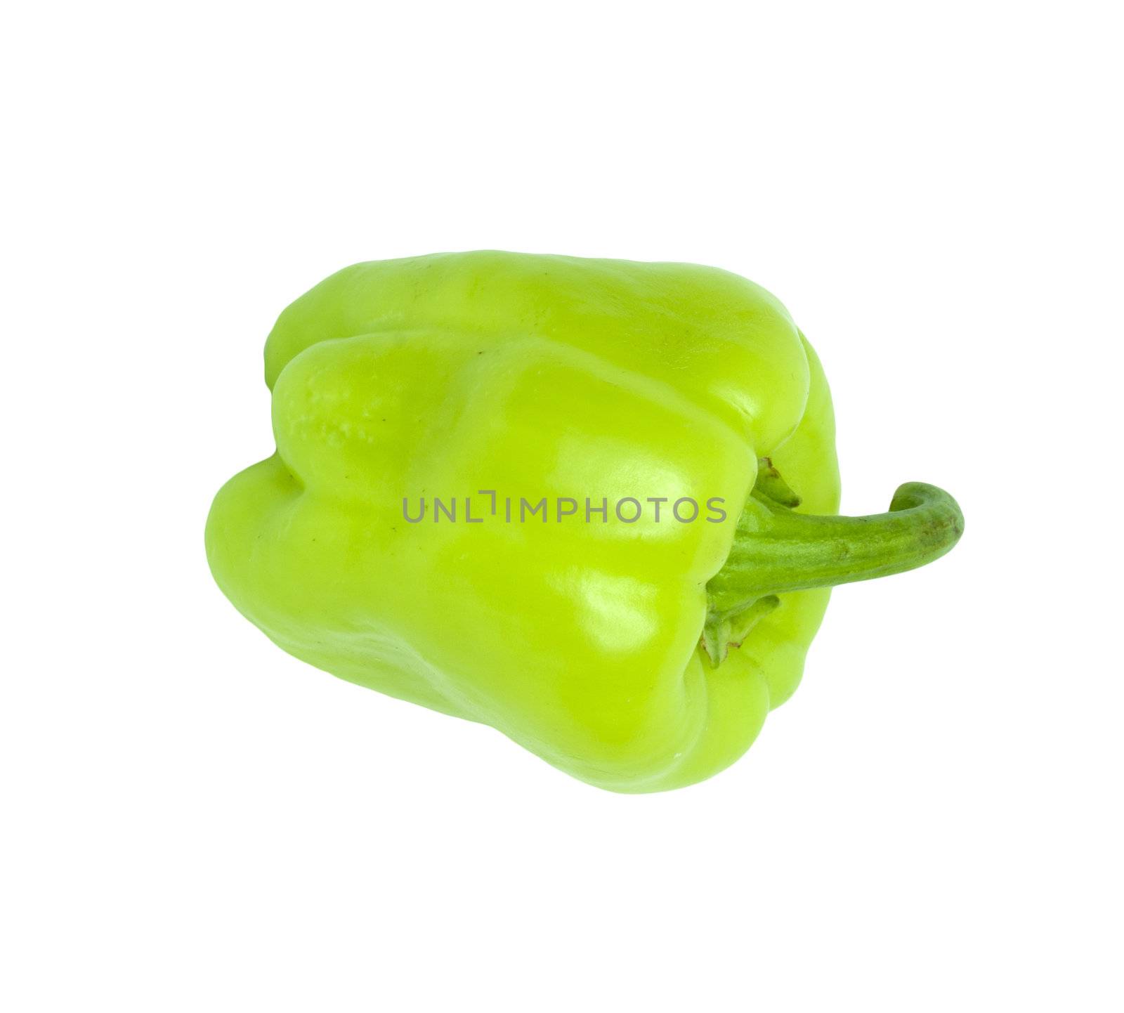Green Pepper isolated on white background 