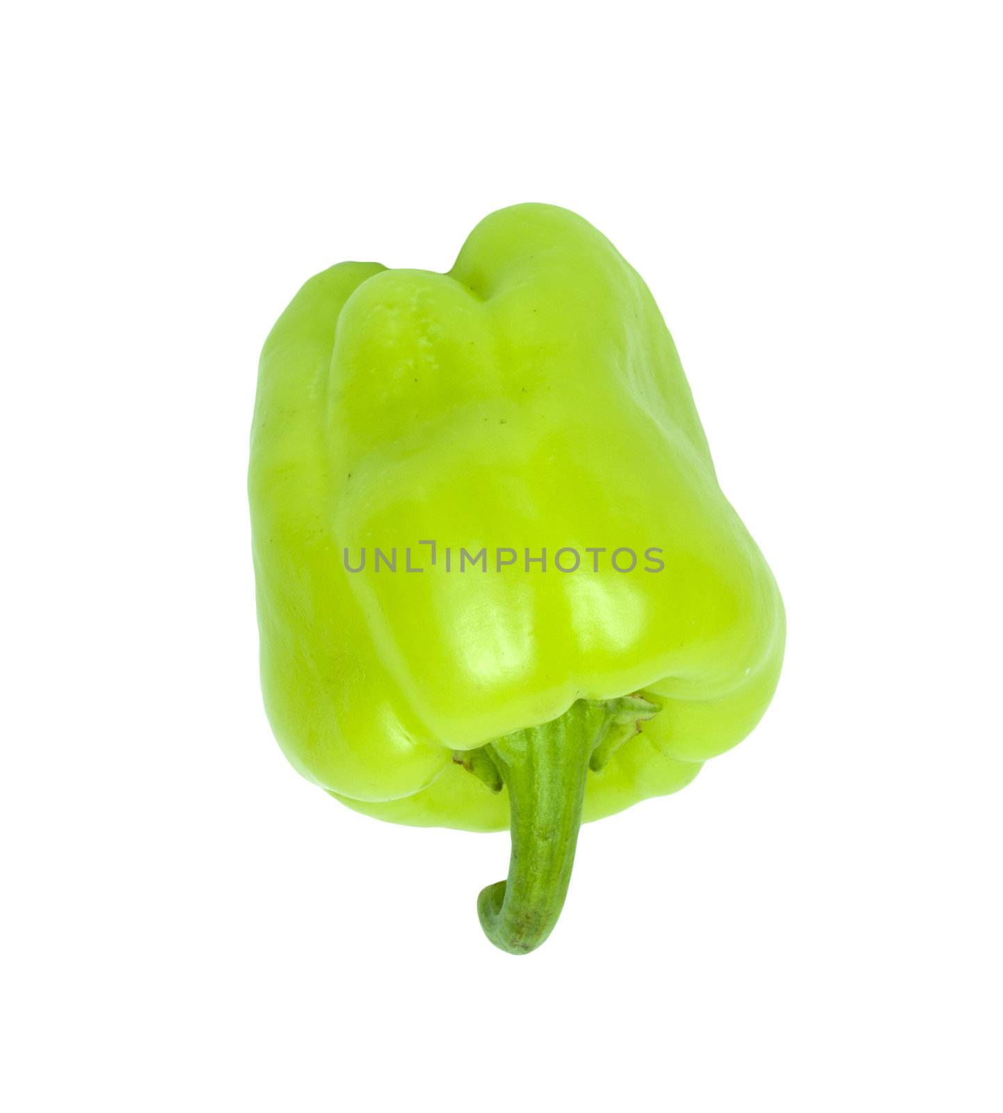 Green Pepper isolated on white background 