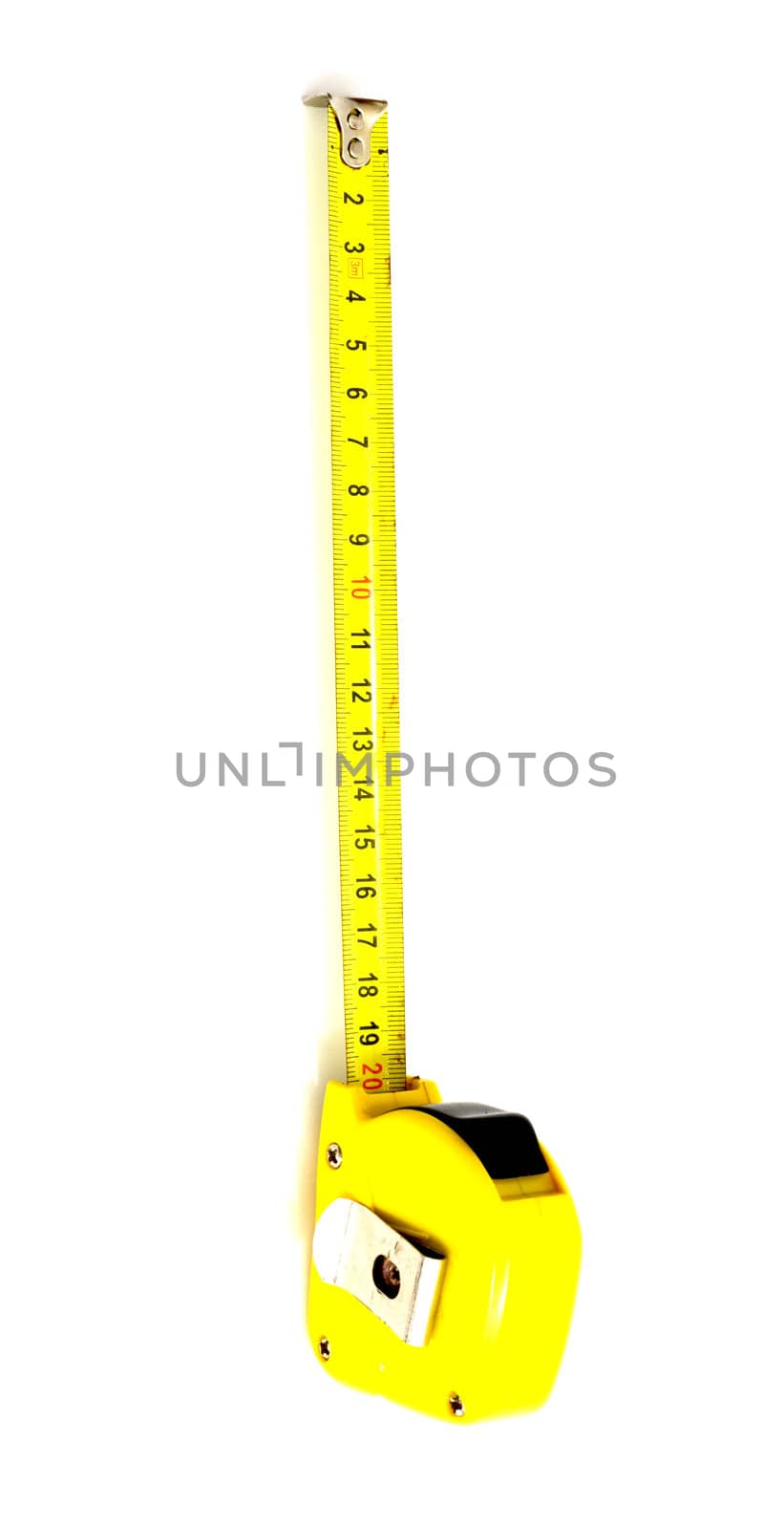 20 Meter - metering measuring tape, white Background 
