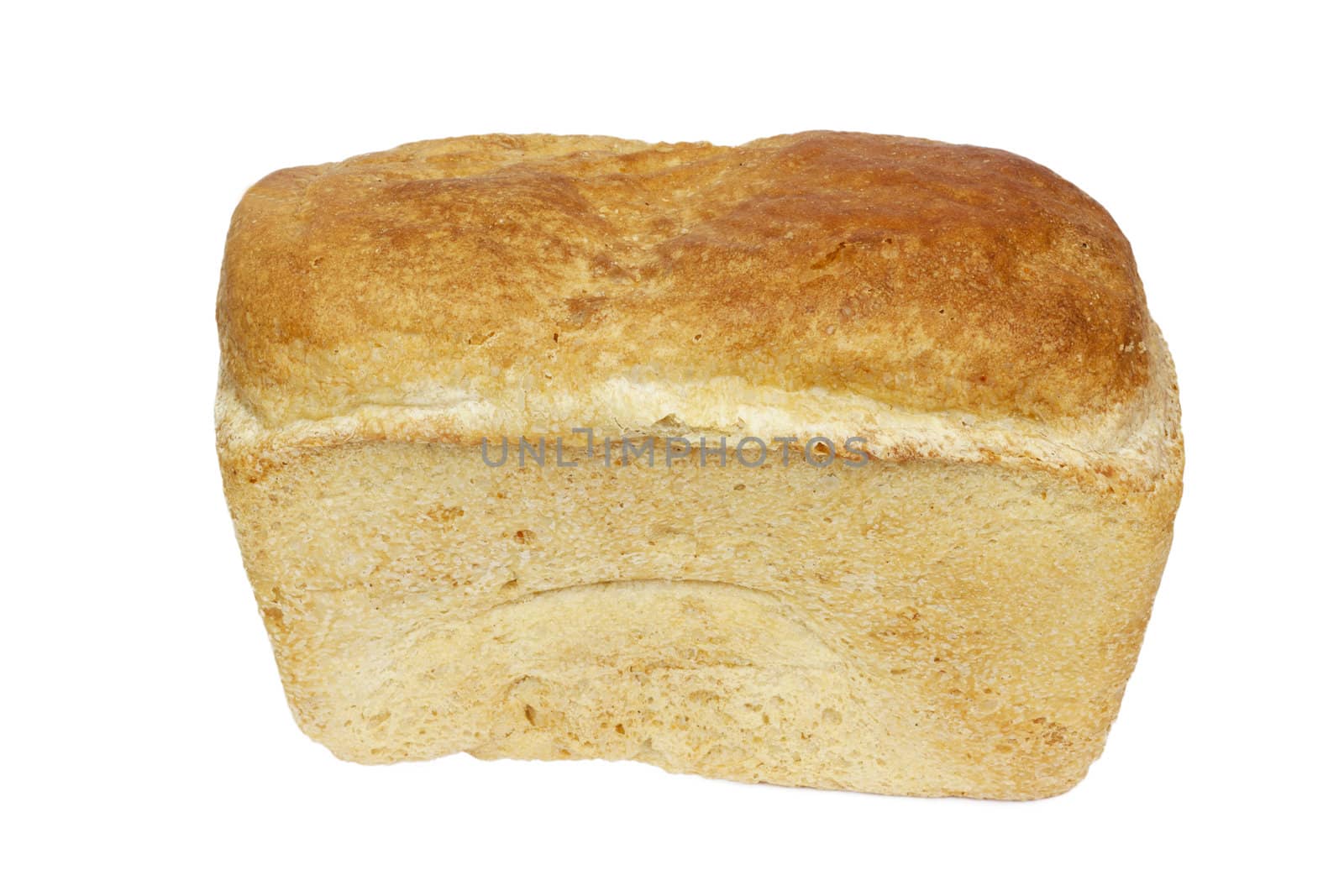 Loaf of bread isolated on white background 