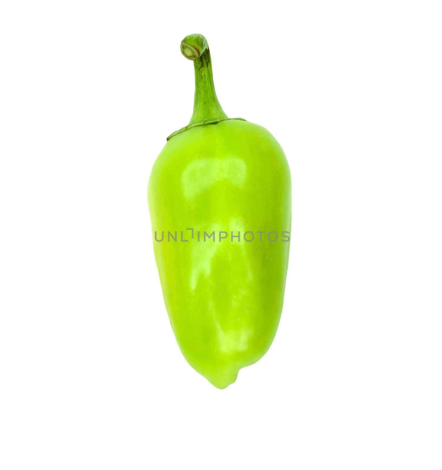 Green Pepper isolated on white background 