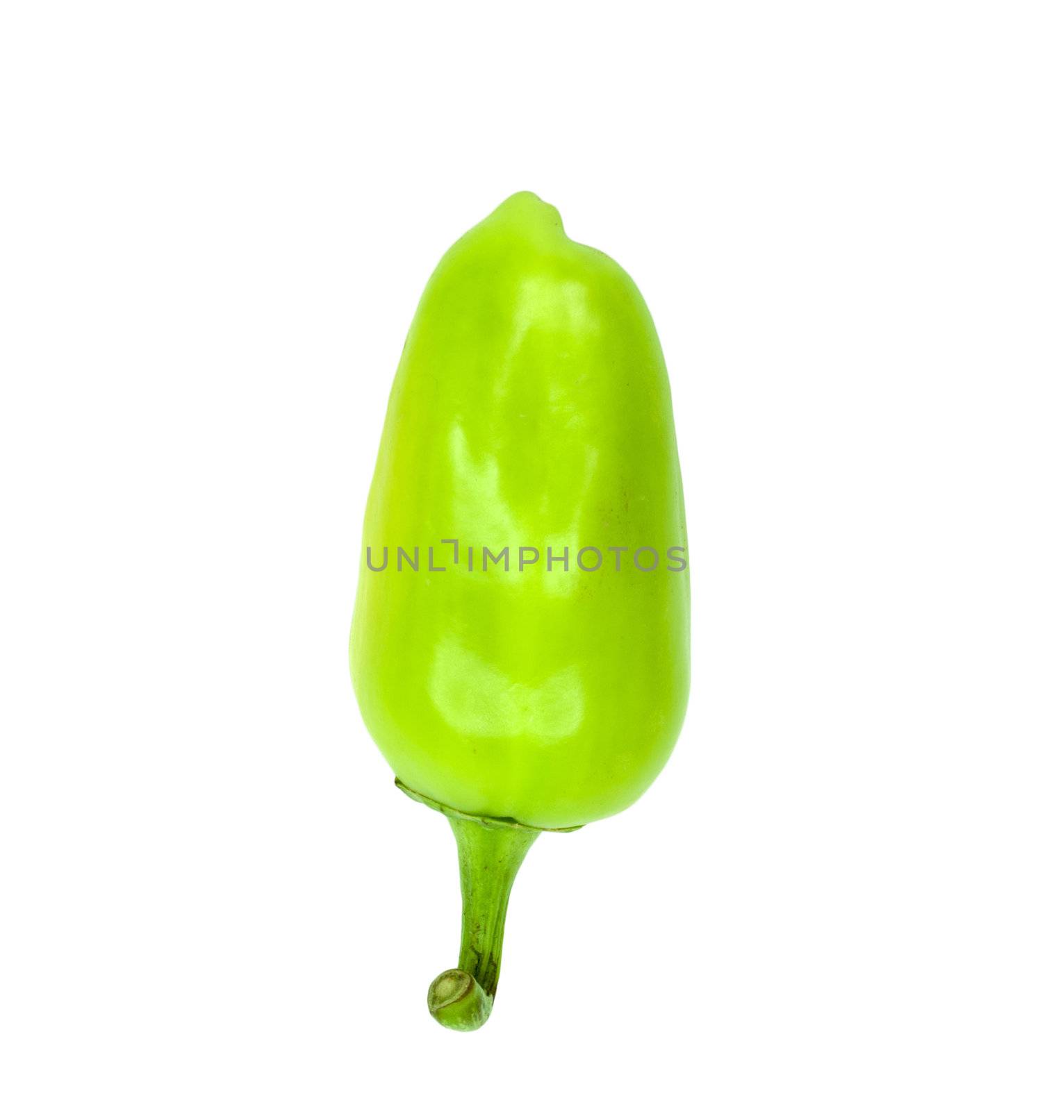 Green Pepper isolated on white background 