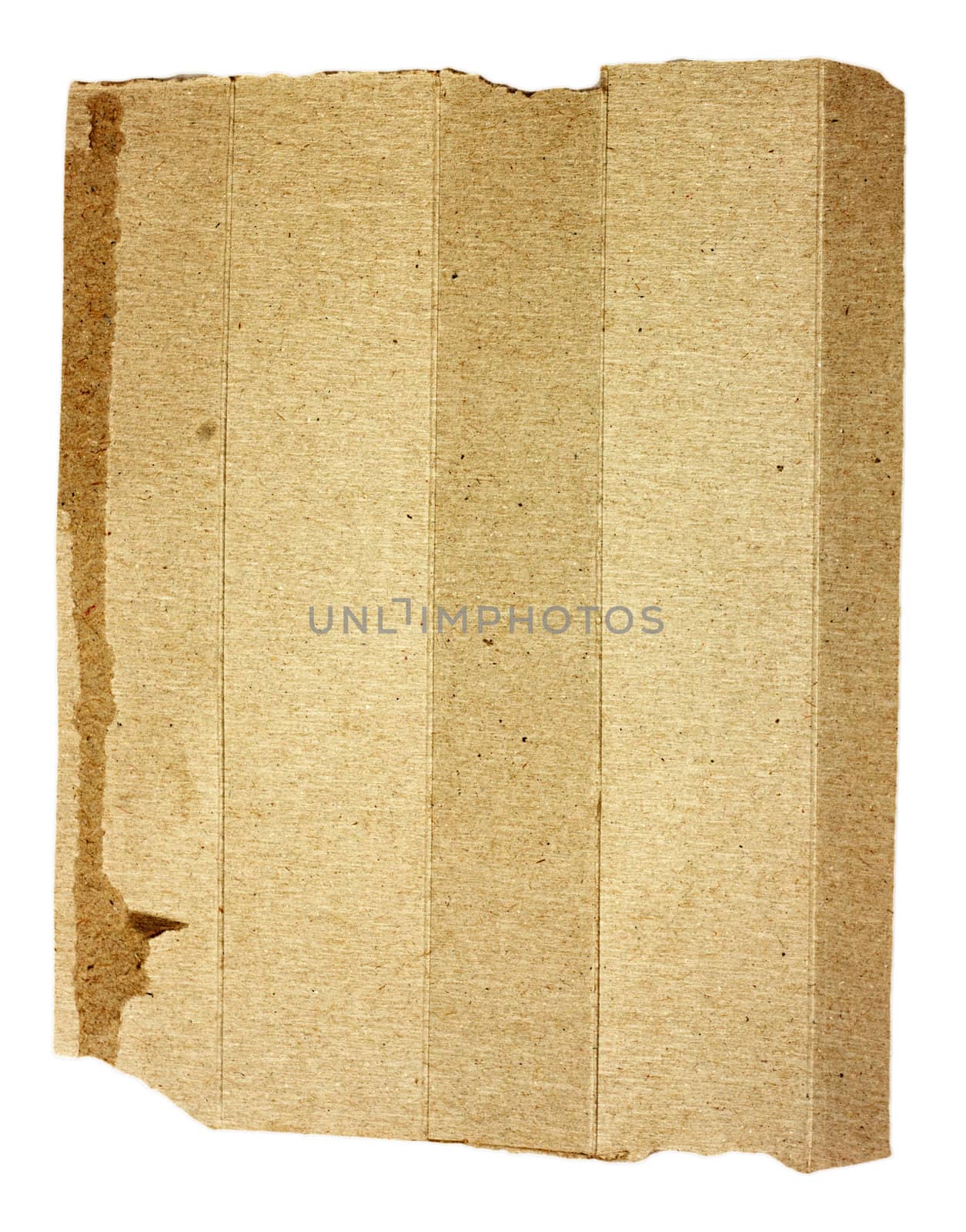 old paper sheet isolated on white 