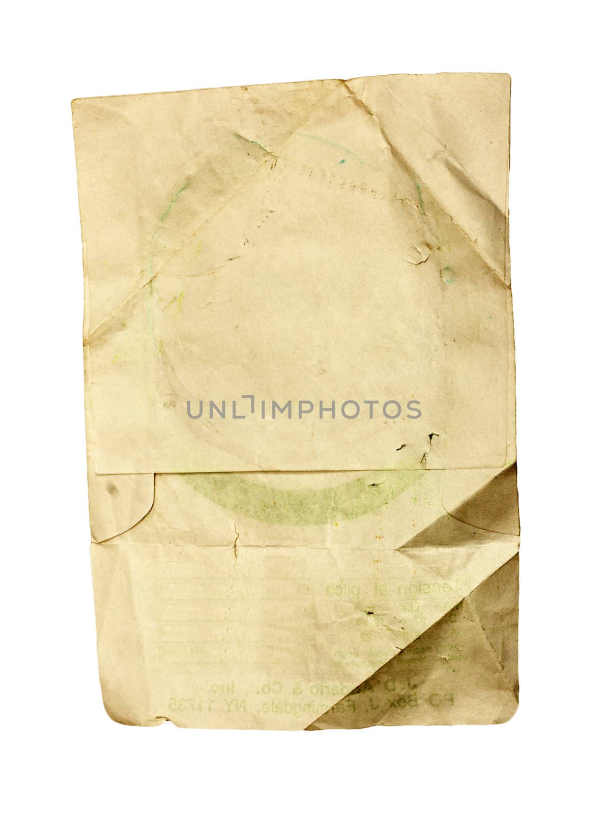 old paper sheet isolated on white  by schankz