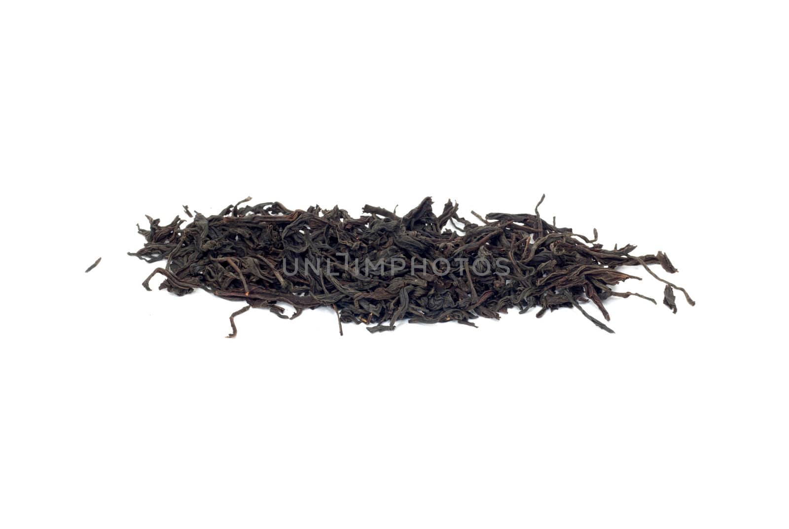 black tea on a white background 