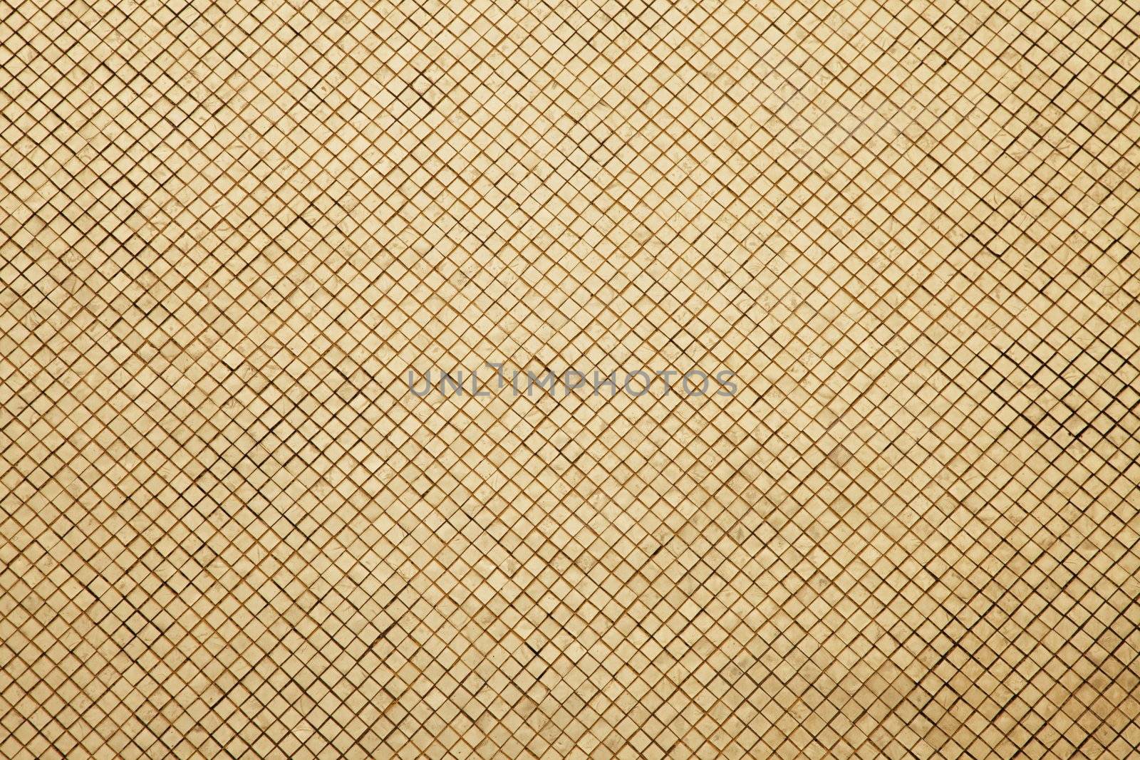 Gold background made of small tiles