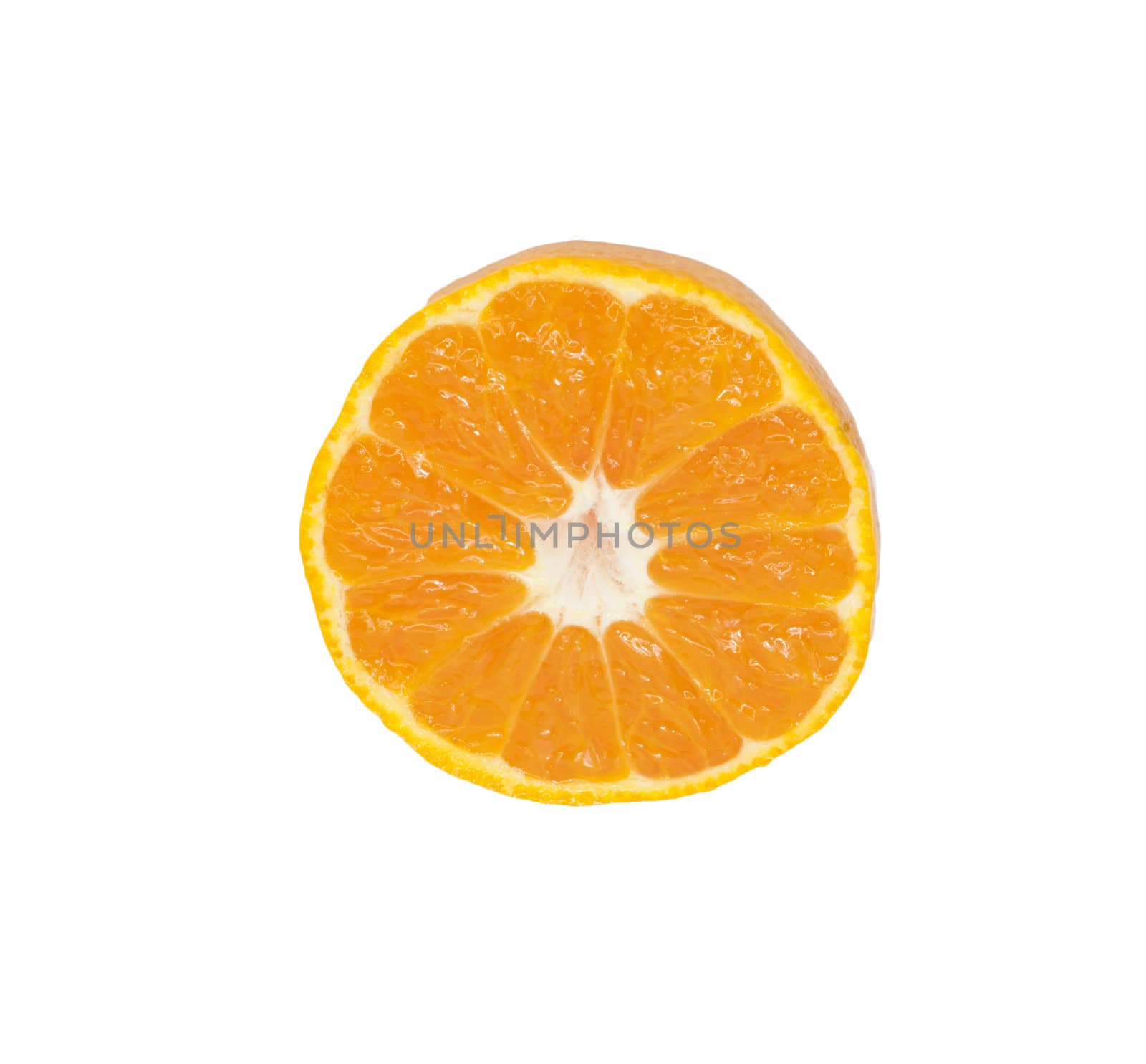 Juicy tangerine, mandarin, orange on white background, closeup, isolated 