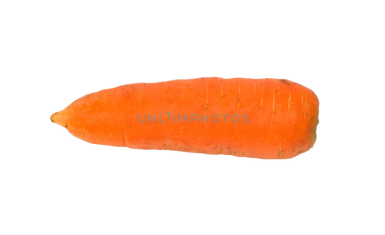 Ripe carrots isolated on a white background 