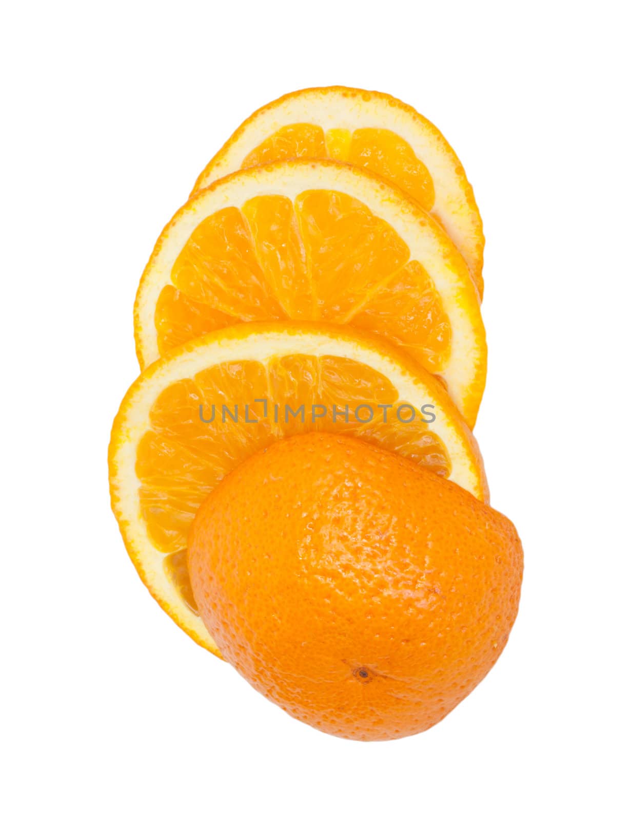 Slice of orange. isolated on white.  by schankz