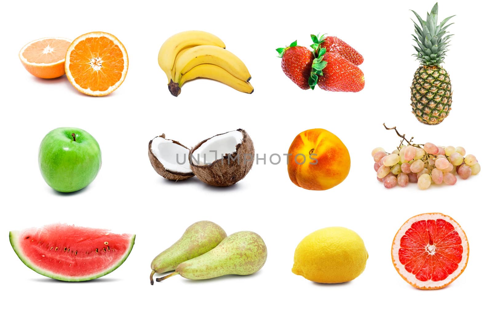 Big collection of fruits, high resolution