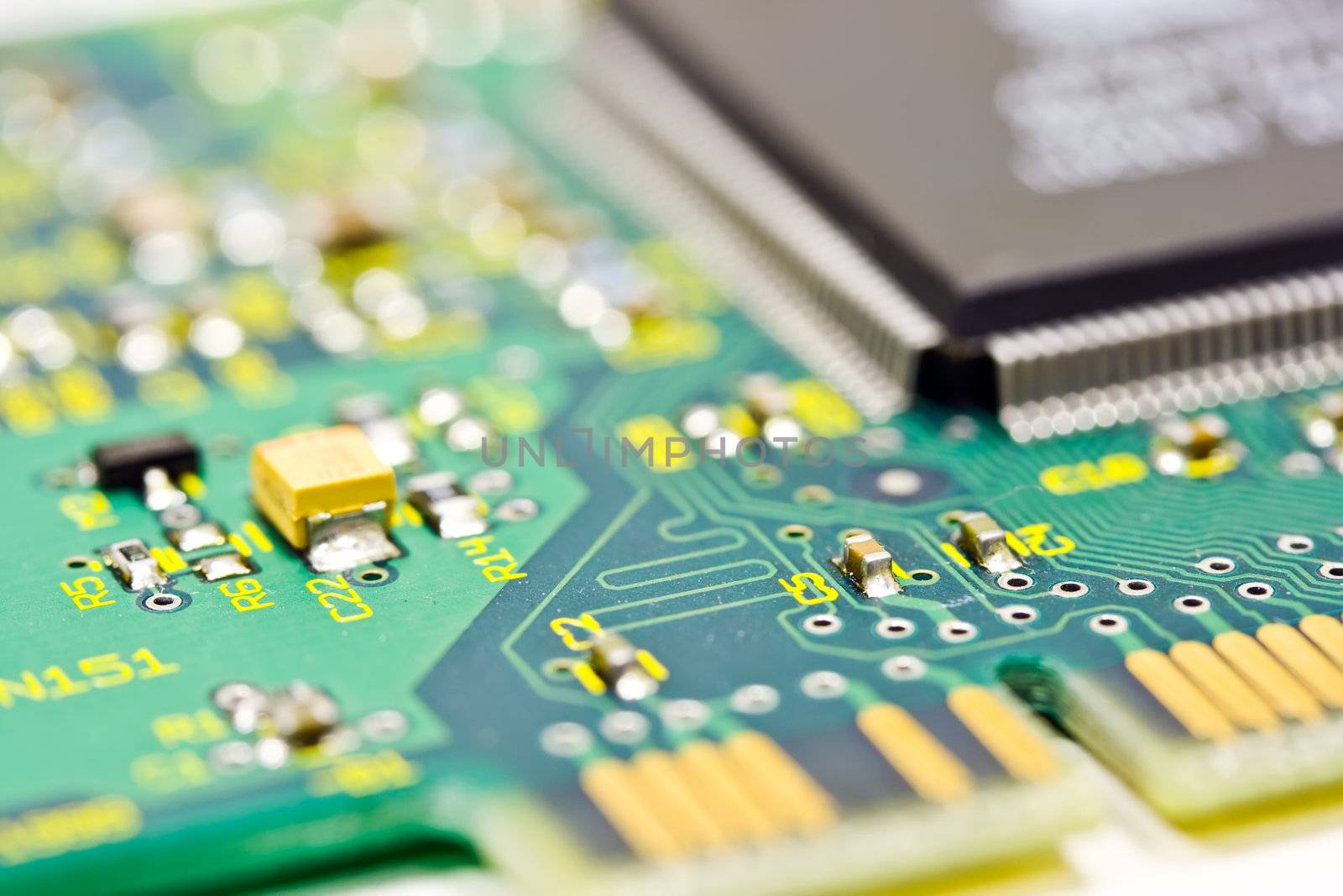 Extreme close up of a computer card