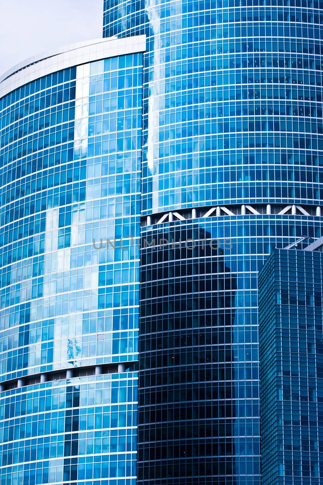 Modern business skyscrapers in Moscow city, Russia